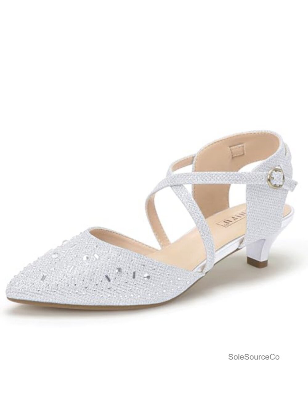 Women's Low Heel Pointed Toe Pumps Dress Heels
